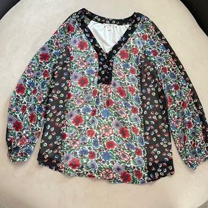 🌈3 for 30 or 5 for $45 !!!! NWOT Nanette Lepore floral long sleeved top XS